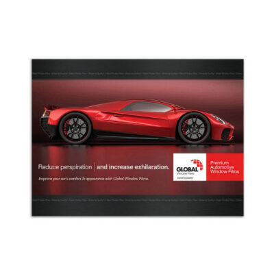 Global® Poster Automotive RED incl lijst 73 cm x 53 cm