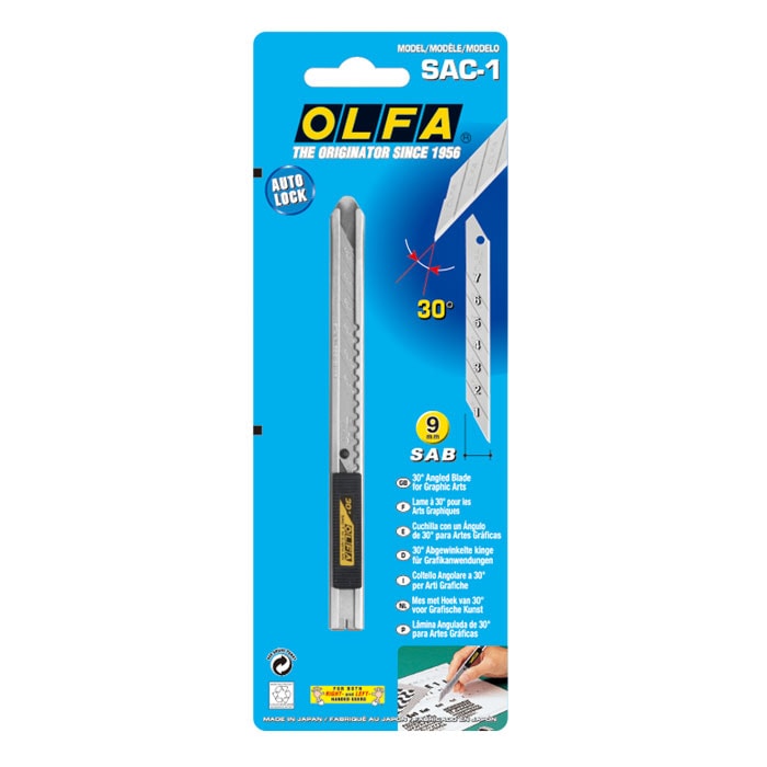 OLFA afbreekmes 9mm SAC-1 30º - Afbeelding 3